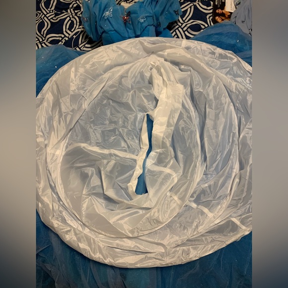 Cinderella dress worn once, color blue, size large, hoop skirt, corset is laceup - Picture 7 of 7